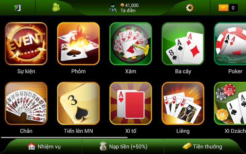 Trò chơi Game đánh bài Zing Play
